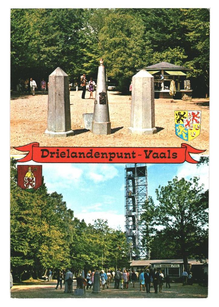 983137 Vaals Limburg Grenspaal Grens Gelopen met postzegel, Verzamelen, Ansichtkaarten | Nederland, Gelopen, Limburg, 1960 tot 1980