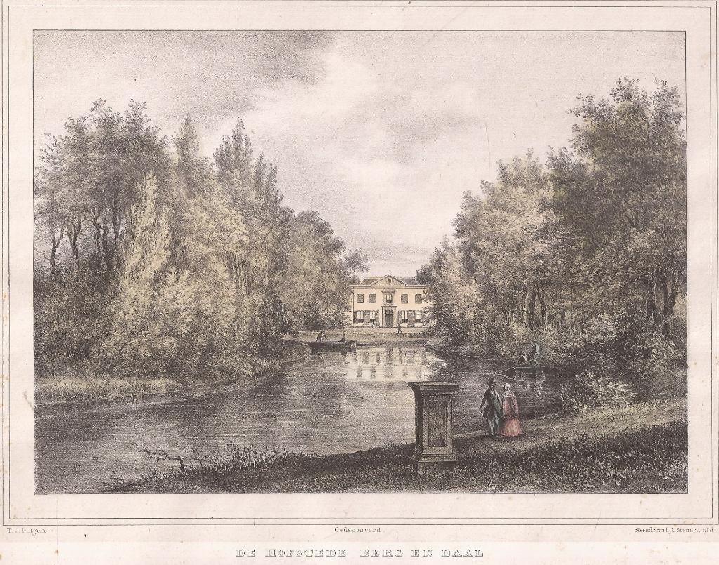 Lutgers, P.J.-De Hofstede Berg en Daal Sassenheim Gekl Litho, Ophalen of Verzenden