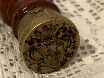 antiek cachet signet lakstempel familiewapen heraldiek beschikbaar voor biedingen