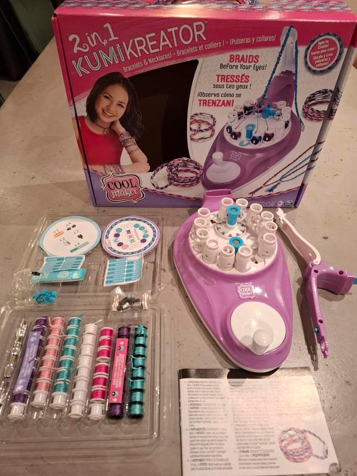 2 in 1 Kumikreator armbandjes maken, Kinderen en Baby's, Speelgoed | Educatief en Creatief, Zo goed als nieuw, Knutselen, Ophalen of Verzenden