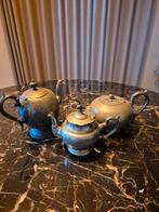 3 TINNEN THEEPOTTEN, Antiek en Kunst, Ophalen