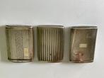 3 x antieke verzilverde luciferhouder / zwavelstokje houder, Ophalen, Zilver