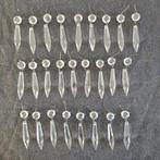 26 pijlen pegels diamant druppels onderdelen kroonluchter, Ophalen of Verzenden, Gebruikt, Glas