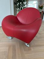 Papageno, een iconische fauteuil in rood leer in nieuwstaat, Huis en Inrichting, Ophalen, Design, 75 tot 100 cm, Zo goed als nieuw