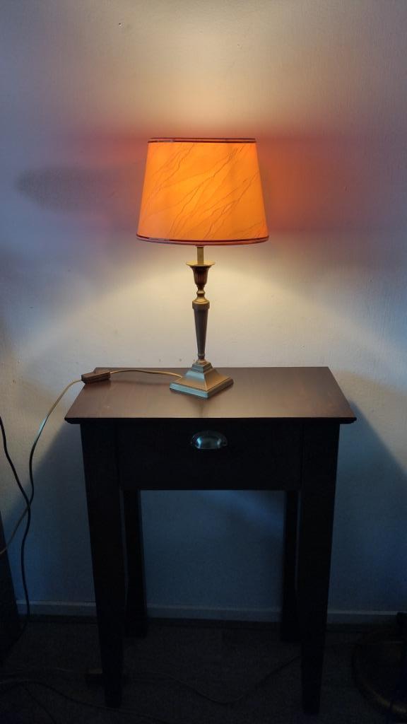 Messing tafellamp neoklassieke stijl, Huis en Inrichting, Lampen | Tafellampen, Minder dan 50 cm, Overige materialen, Ophalen of Verzenden
