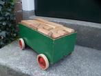 Vintage ADO BLOKKENWAGEN houten speelgoed kar wagen blokken, Antiek en Kunst, Antiek | Speelgoed, Verzenden