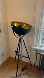 Xirena Driepotige Vloerlamp - Industrieel Design zwart/goud, Ophalen of Verzenden, Nieuw, Metaal, 150 tot 200 cm