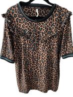 SUMMUM WOMAN shirt leo animal print GROEN XL, Summum Woman, Bruin, Verzenden, Maat 42/44 (L)