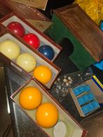 Vintage Biljartballen Set, Sport en Fitness, Biljarten en Poolen, Ophalen of Verzenden, Gebruikt, Keu of Ballen
