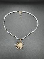 Zonne hanger ketting - Wit/Goud, Overige materialen, Wit, Nieuw, Ophalen of Verzenden