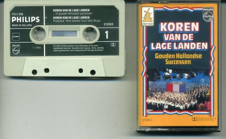 Koren Van De Lage Landen 16 nrs cassette 1980 ZGAN, Cd's en Dvd's, Cassettebandjes, Zo goed als nieuw, Origineel, Nederlandstalig