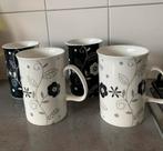 4 mokken, kleur zwart/wit, Ophalen of Verzenden, Nieuw, Overige stijlen, Kop(pen) en/of Schotel(s)