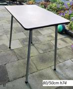 keukentafeltje 80/50 h74cm, Ophalen, Gebruikt, 75 cm of meer, 60 cm of meer