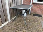 Tuintafel,roestvrijstal,kleur grijs, Tuin en Terras, Tuintafels, Ophalen, Zo goed als nieuw, Rechthoekig