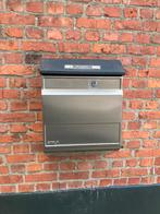 Stalen grote brievenbus ruilen voor een groene PTT '70 bus, Ophalen of Verzenden, Gebruikt, Rvs, Wandbrievenbus