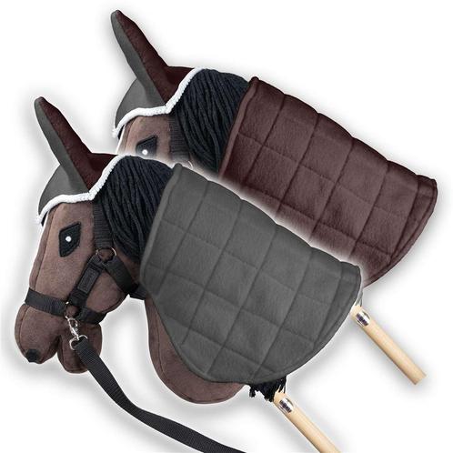 Deken en oorbeschermer voor Hobby Horse | Omkeerbaar | Grijs, Hobby en Vrije tijd, Overige Hobby en Vrije tijd, Nieuw, Ophalen of Verzenden