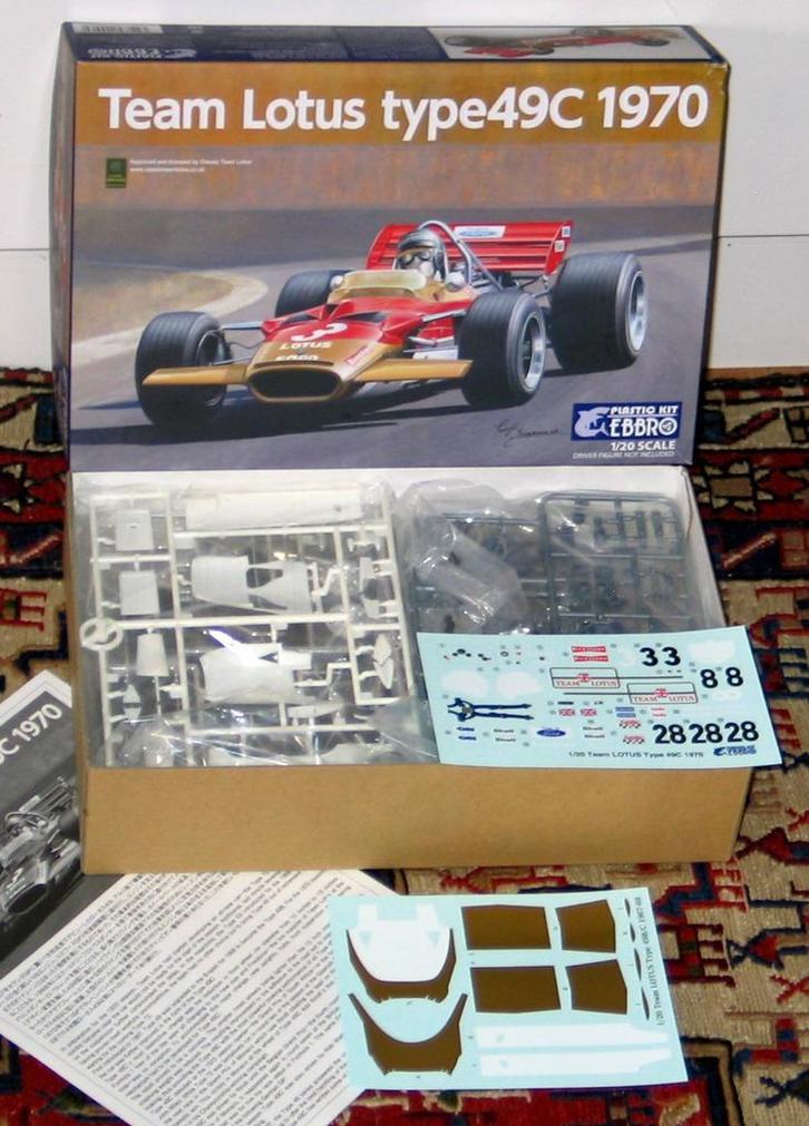 EBBRO 1:20 LOTUS 49C HILL with DFV COSWORTH 1967 F1, Hobby en Vrije tijd, Modelbouw | Auto's en Voertuigen, Nieuw, Auto, Groter dan 1:32