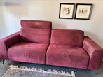 Fijne bordeaux rode bank met relaxstuk gratis af te halen, Ophalen, Gebruikt, 100 tot 125 cm, Driepersoons