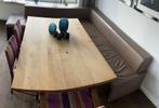 Massief eikenhouten eetkamertafel, Huis en Inrichting, Tafels | Eettafels, Gebruikt, Eikenhout, 200 cm of meer, Rechthoekig