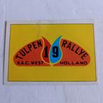 Oude sticker.    TULPEN RALLY., Ophalen of Verzenden, Zo goed als nieuw, Overige typen