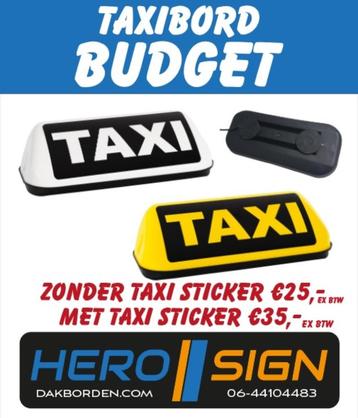 taxibord / bord voor taxi / taxi sign / taxibordje / taxi