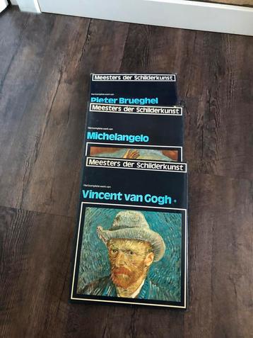 3 Boeken Meesters der Schilderkunst: Van Gogh, Michelangelo. beschikbaar voor biedingen