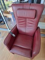 Sta op stoel rood leer leren sta-op-stoel fauteuil, Ophalen, Gebruikt, Minder dan 75 cm, Leer
