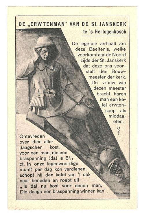 976431	s Hertogenbosch	Erwtenman	Nette oude kaart Onbeschrev, Verzamelen, Ansichtkaarten | Nederland, Ongelopen, Noord-Brabant