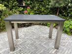 Tafel natuursteen blad en rvs poten, Ophalen, Zo goed als nieuw, Rechthoekig, Rvs