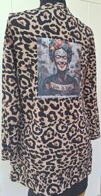 Lang vest, Frida Kahlo viva la vida  dames vest panterprint, Zwart, Maat 42/44 (L), Nieuw, Ophalen of Verzenden