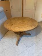 Eiken houten tafel rond, Huis en Inrichting, Tafels | Salontafels, Ophalen, Gebruikt, 100 tot 150 cm, Rond