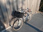 Cortina damesfiets met krat - Lichtblauw, Ophalen, Gebruikt, 56 cm of meer, Cortina