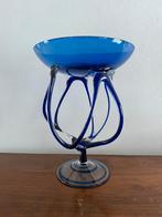 Prachtige blauwe schaal glas, Antiek en Kunst, Ophalen of Verzenden