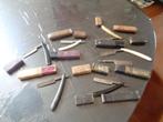 7 x oud scheermes in etui / hoes., Antiek en Kunst, Antiek | Gereedschap en Instrumenten, Ophalen of Verzenden