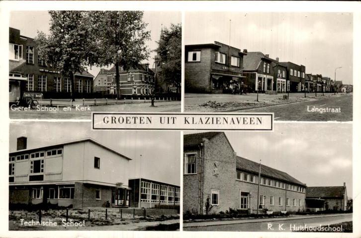 Groeten uit Klazienaveen, Verzamelen, Ansichtkaarten | Nederland, Gelopen, Drenthe, Voor 1920, Ophalen of Verzenden