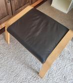 Poang wit leer en bruin leer, Huis en Inrichting, Ophalen, Minder dan 50 cm, Leer, Zo goed als nieuw