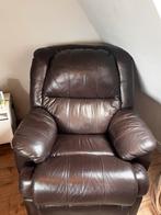 echte leren fauteuils, Ophalen, Minder dan 75 cm, Leer, Zo goed als nieuw