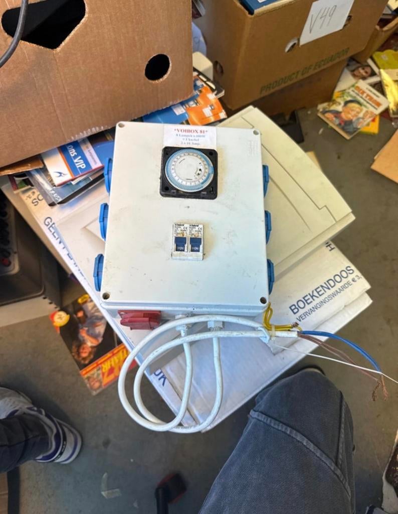 Timerbox - Tijdrelais schakelkast, Hobby en Vrije tijd, Elektronica-componenten, Ophalen of Verzenden, Zo goed als nieuw