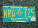 Kentekenplaat licenseplate New Mexico Turquoise Centennial, Verzenden, Gebruikt, Auto's