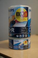 CD-R Philips 100 + 20 CD spindel, Cd, Nieuw, Ophalen of Verzenden, Op spindel