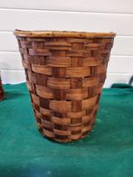 prullenmand vintage gevlochten bamboe, Ophalen of Verzenden, 'T Olde Gre-j, Info@toldegrej.nl, Endepoelstraat 20f Didam