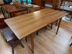 Vintage teak eettafel uitschuifbaar verlengbare tafel, Gebruikt, Vintage mid century design jaren 60 70, ..., 50 tot 100 cm