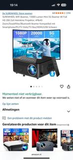 beamer met doek op standaard, Audio, Tv en Foto, Beamers, Ophalen, Zo goed als nieuw