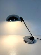 vintage design chrome Italiaanse bureaulamp uit de jaren 70, Ophalen of Verzenden, Gebruikt, Minder dan 50 cm