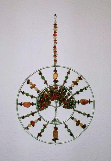 Raamhanger Wandhanger Edelstenen Carneool Levensboom beschikbaar voor biedingen