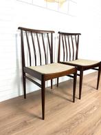 Vintage 2 stoelen jaren60 A.W.A Rosewood spijlenstoelen, Ophalen, Gebruikt, Twee, Bruin