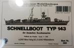(59) Bouwplaat Schnellboot Typ 143 1/250, Overige merken, Ophalen of Verzenden, 1:200 of kleiner, Zo goed als nieuw