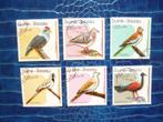Serie 6 vogel zegels Guiné-Bissau samen €0,75 en los €0,10, Ophalen of Verzenden, Dier of Natuur