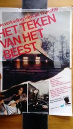 Belgische Filmposter Het Teken van het Beest (1980), Gebruikt, Ophalen of Verzenden, Rechthoekig Staand, Film en Tv