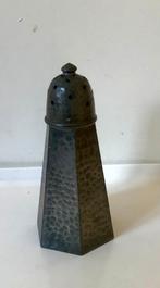 Tinnen strooier, gehamerd tin, Engels, Art Deco., Verzenden